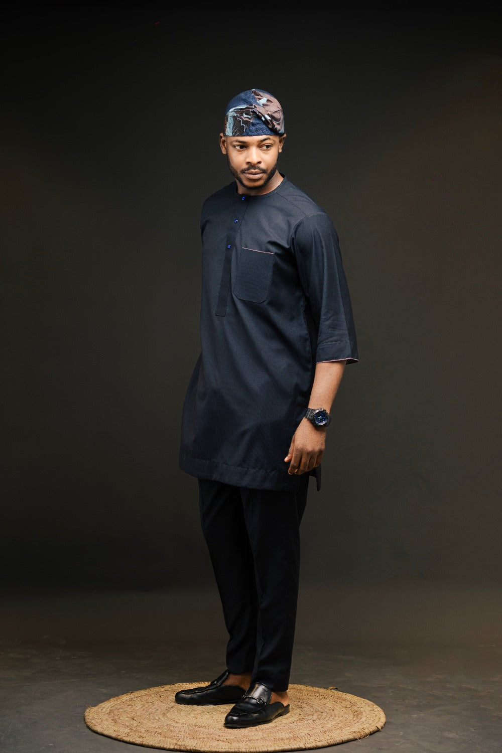 KNF DARK NAVY BLUE KAFTAN