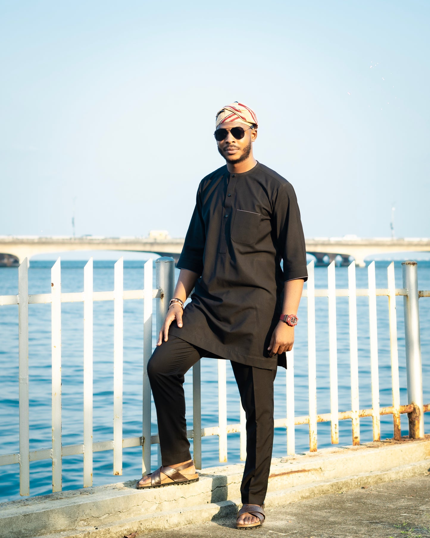 KNF ONE-TONE BLACK KAFTAN