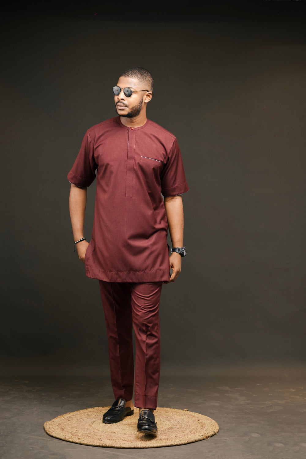 KNF BURGUNDY KAFTAN 01