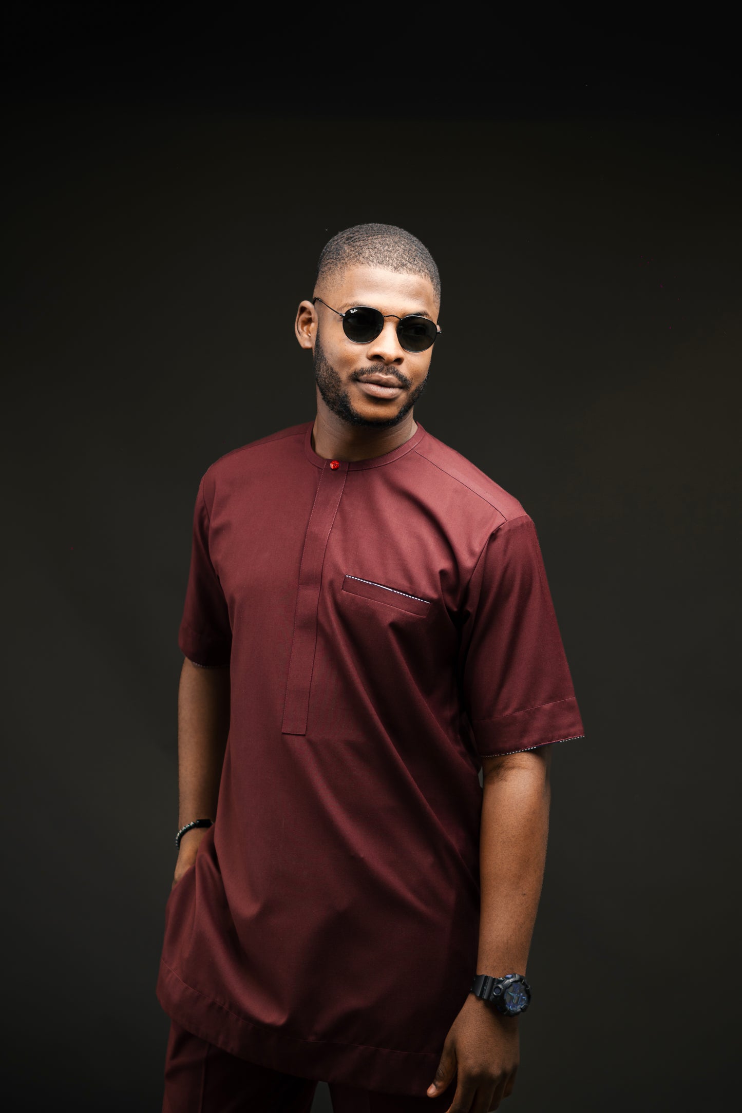 KNF BURGUNDY KAFTAN 01