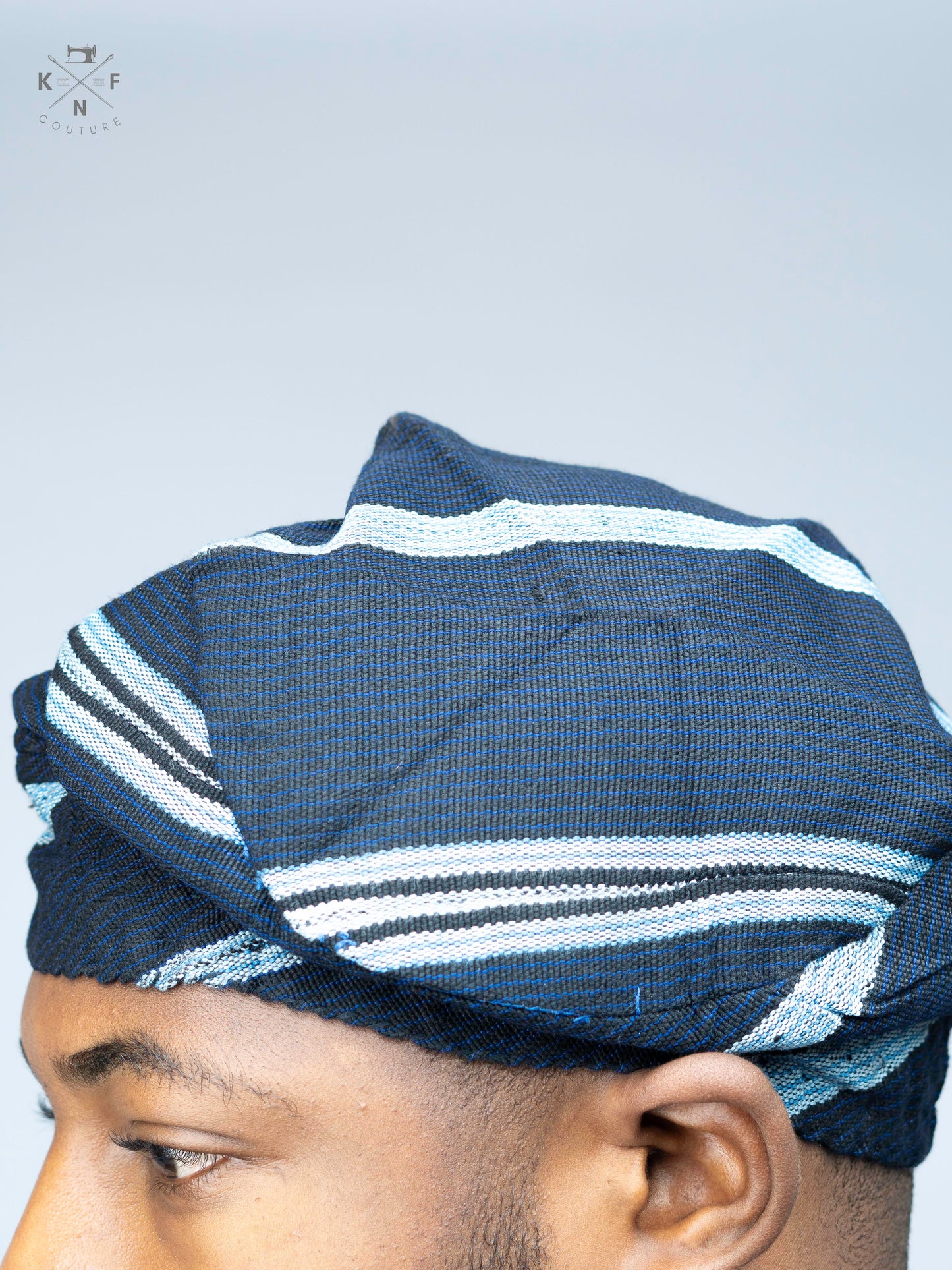 KNF COUTURE 2 TONE TRADITIONAL HAND-BEAT ETU YORUBA FILA