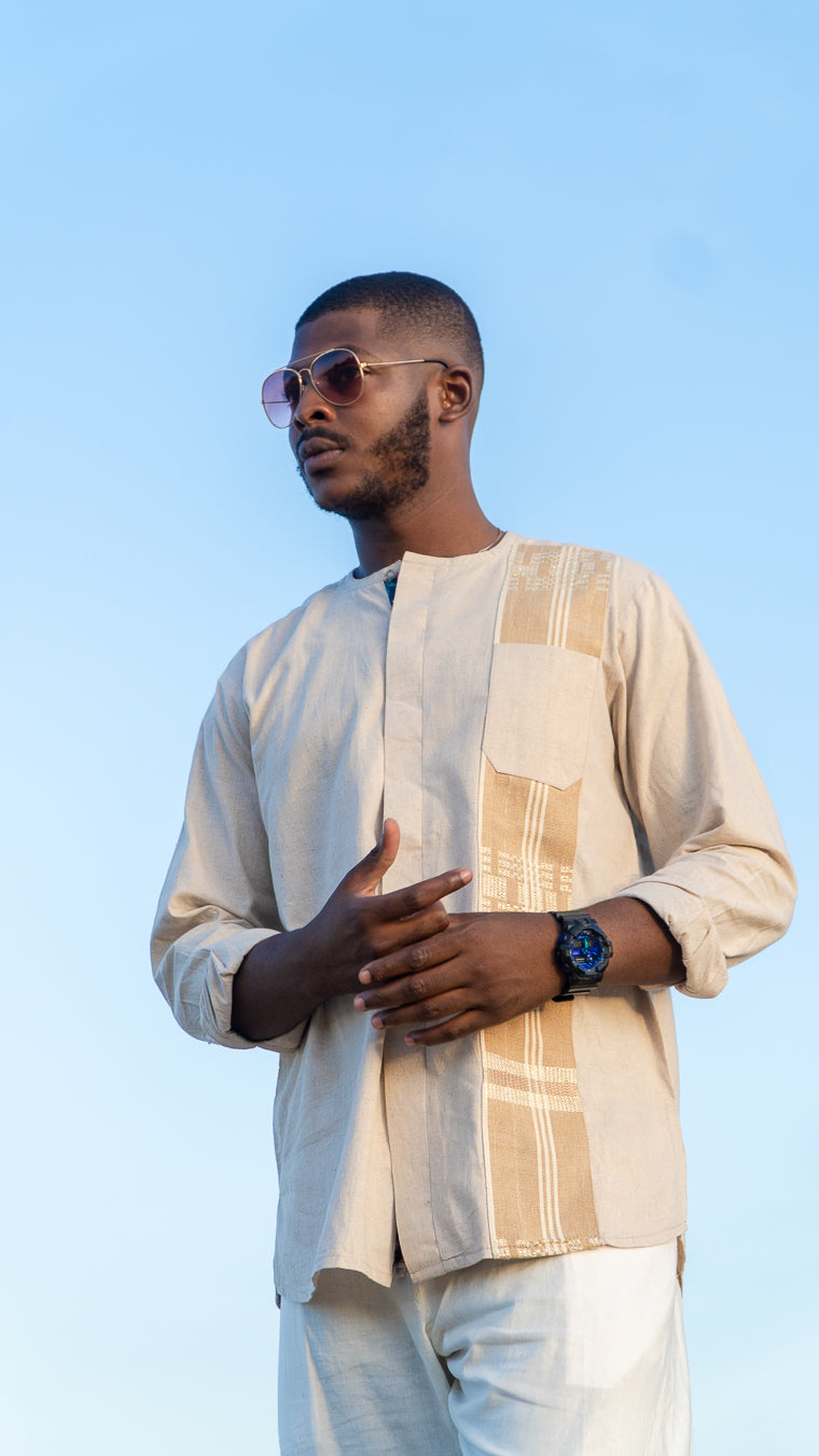 KNF BEIGE LINEN x ASO OKE TUNIC II