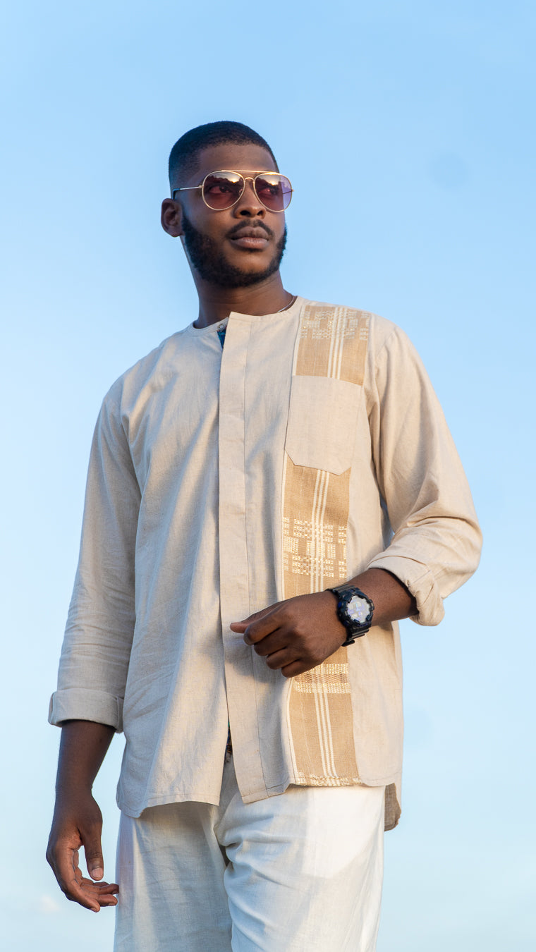 KNF BEIGE LINEN x ASO OKE TUNIC II