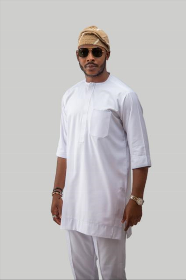 KNF PLAIN WHITE, ONE TONE KAFTAN